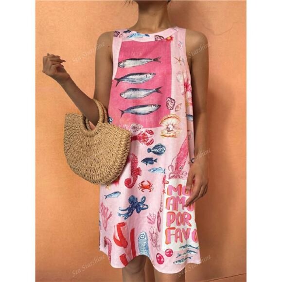PLUS ❤️ / Regular Size Sea Starshine Boho‎ Beachwear  Fashion Casual Tropical - Picture 3 of 9